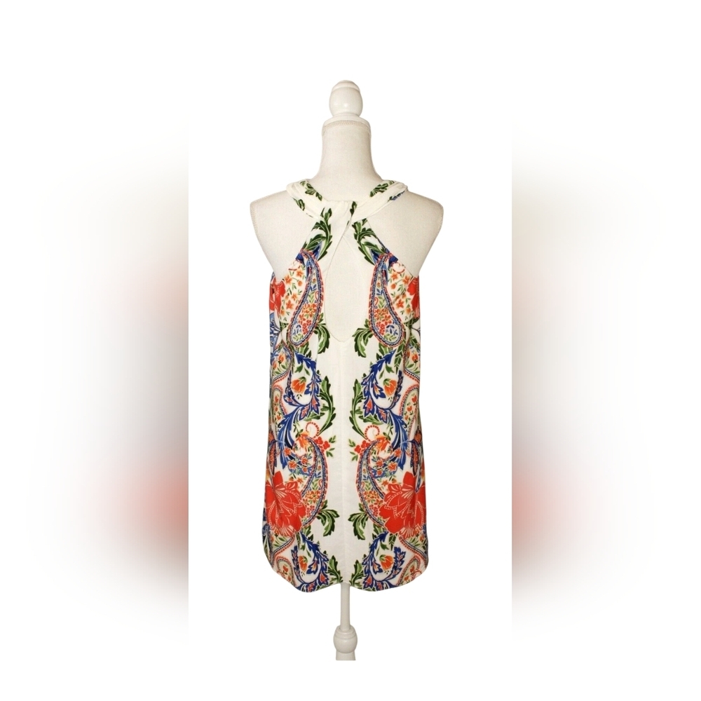 Gianni Bini Silky Lined Floral Mini Dress Multi-Color Size M - Picture 4 of 10